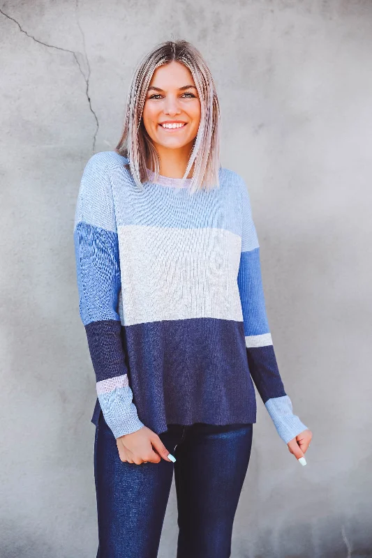 Ally Color Block Sweater