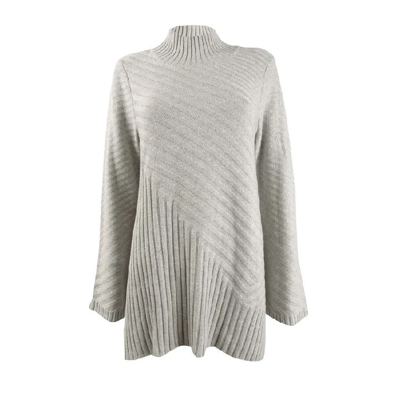 Charter Club Women's Mixed-Stitch Mock-Neck Sweater