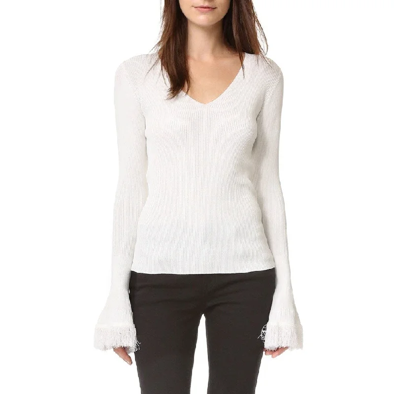 Derek Lam 10 Crosby Ivory Bell Sleeve Sweater