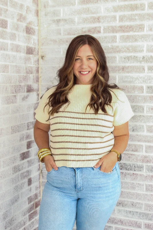 January & May - Afterglow Striped Sweater Top