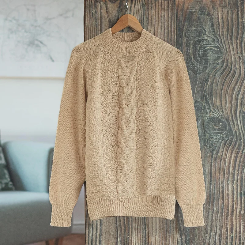 Novica Handmade Braided Beige Blend Sweater