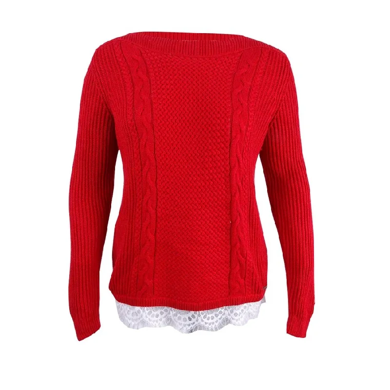 Tommy Hilfiger Women's Lace-Trim Sweater