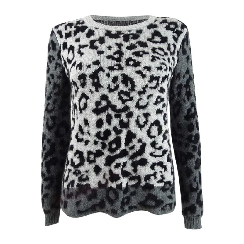 Vince Camuto Women's Leopard-Print Colorblocked Sweater