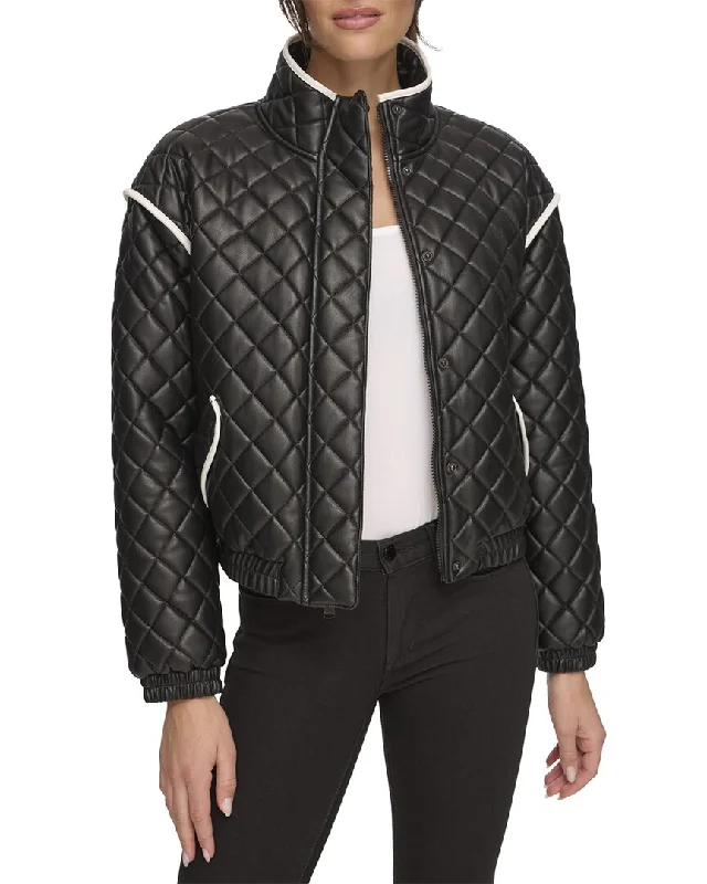 Andrew Marc Quilted Bomber Jacket