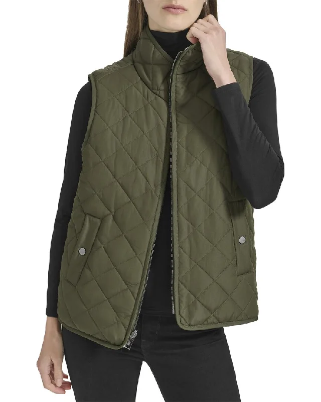 Andrew Marc Reversible Longline Quilted Jacket