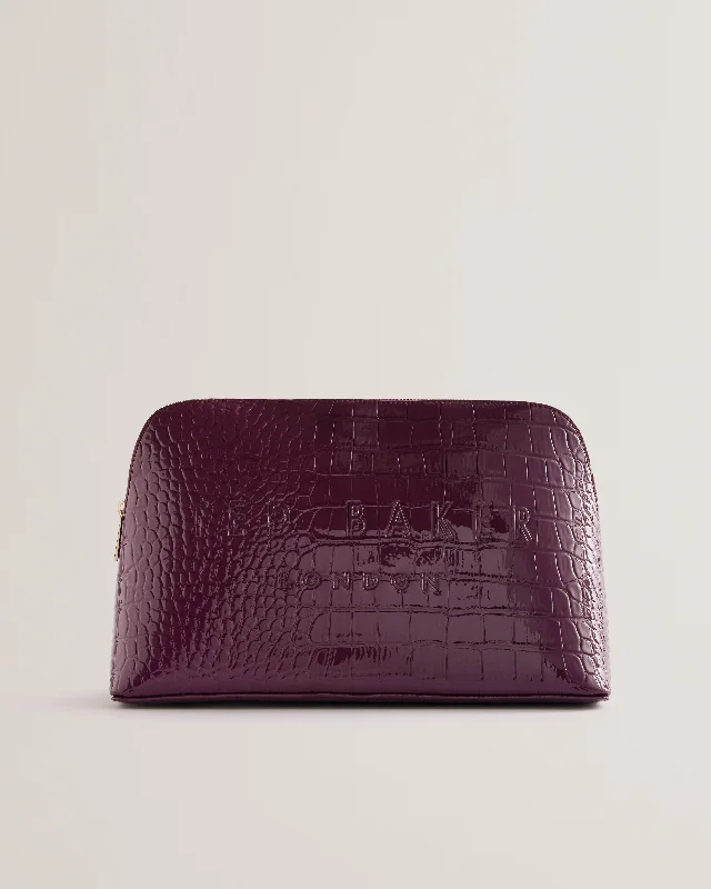 Crocana Croc Effect Washbag Maroon