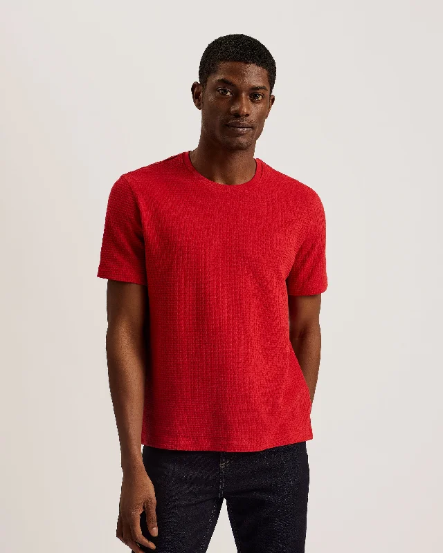 Curlys Ss Regular Jacquard T-Shirt Red