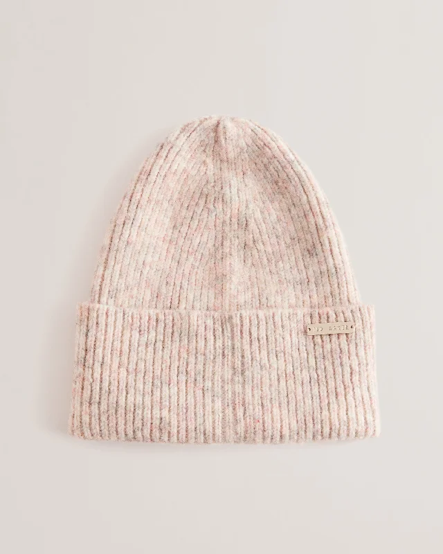 Lidiaas Knitted Ribbed Beanie Hat Multicol