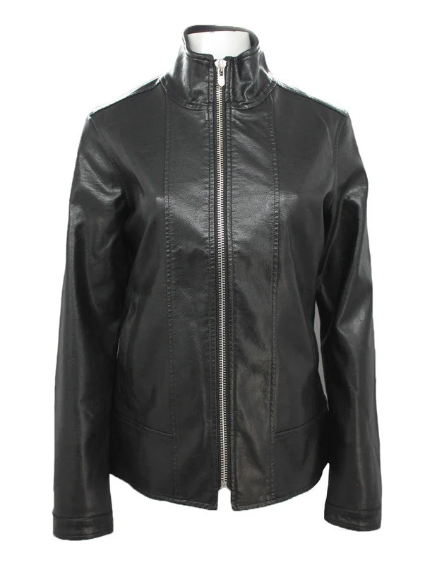 Nine West women's classic racer jacket in synthetic leather NWDO