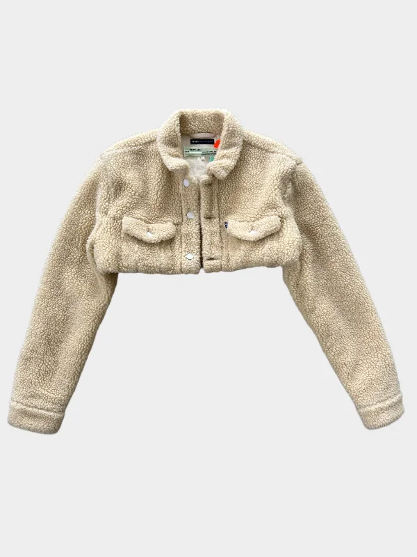 Off White x Levi's  Crop Teddy Jacket