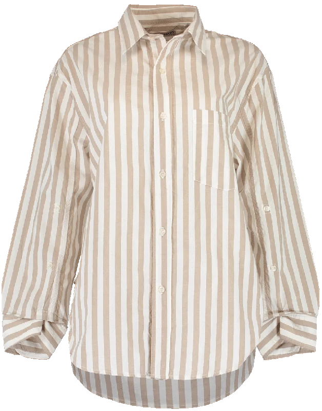 Kayla Striped Boyfriend Shirt