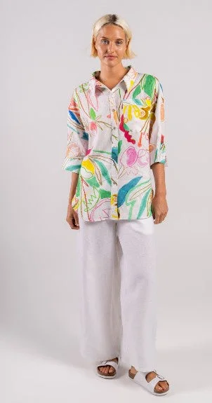 Linen Collared Multi shirt