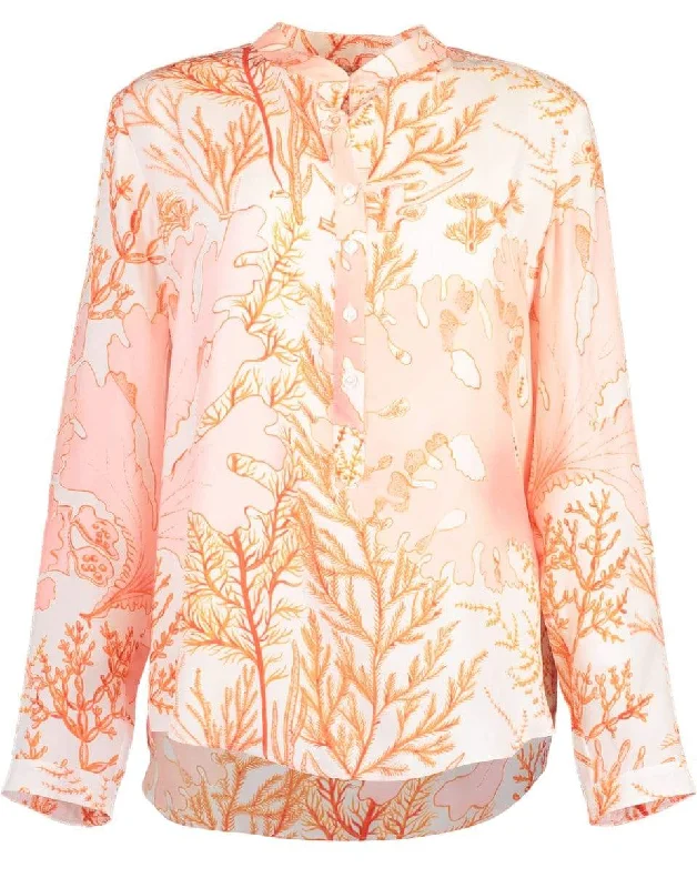 Long Sleeve Coral Print Eva Shirt