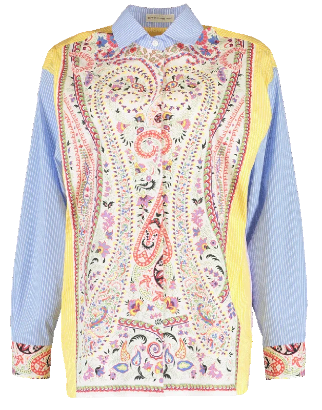 Paisley Print Woodstock Shirt