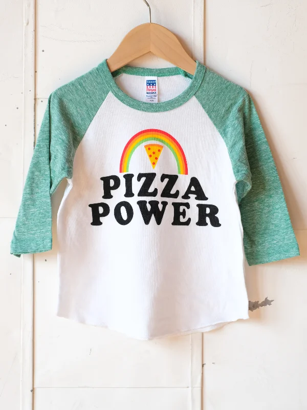 Pizza Power | Kids Baseball Tee